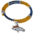NFL Crystal Memory Wire Bracelet