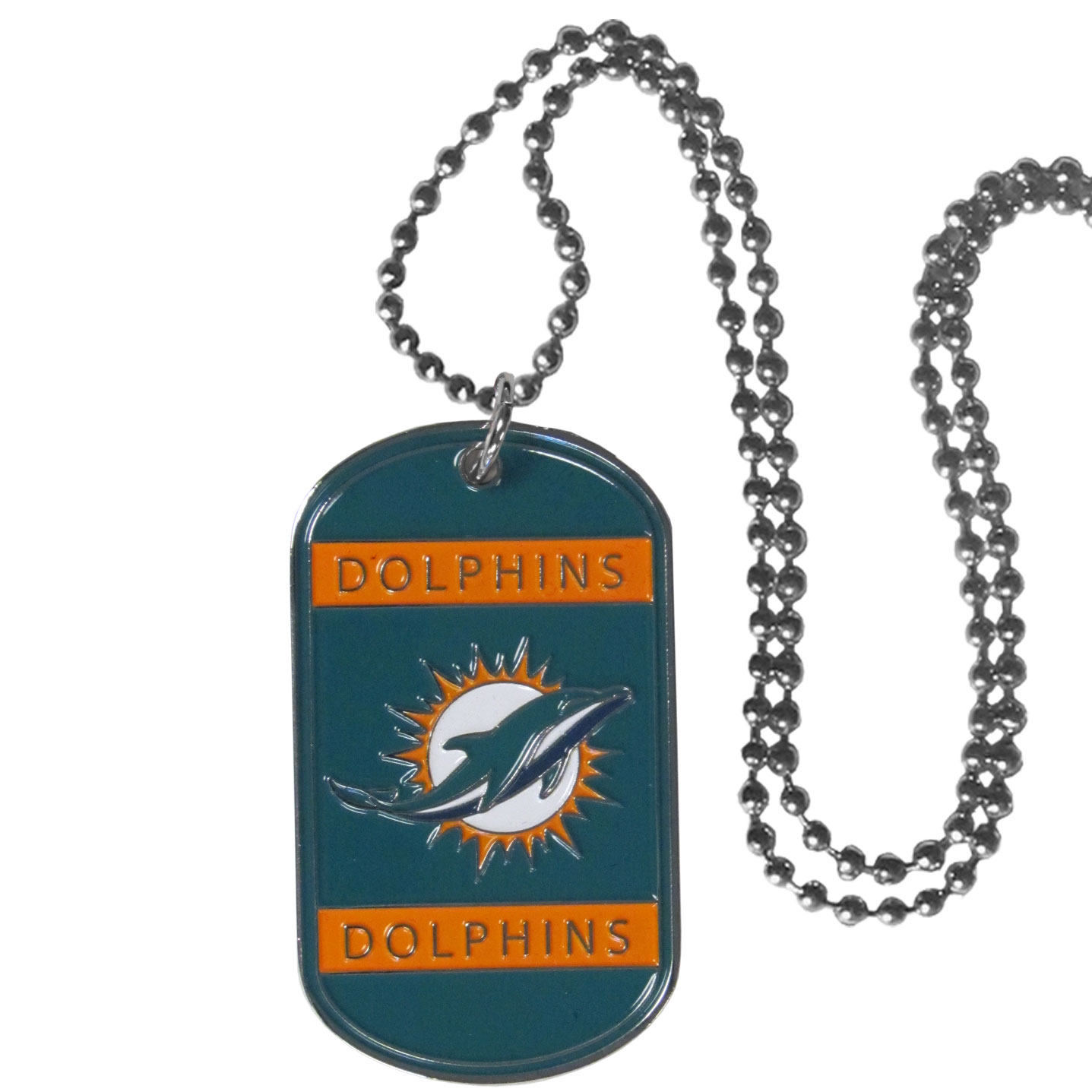 Miami Dolphins Tag Necklace    