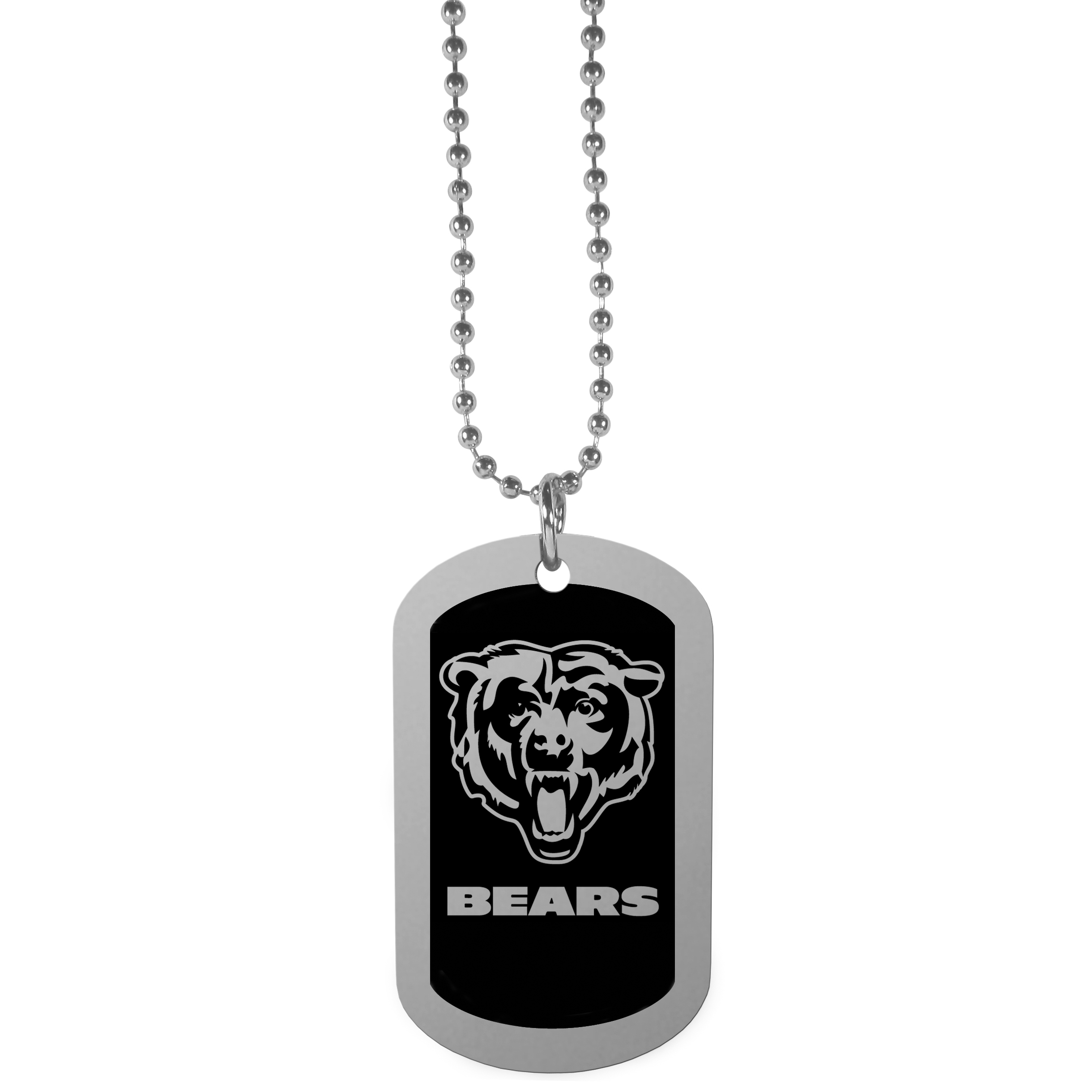 Chicago Bears Chrome Tag Necklace    