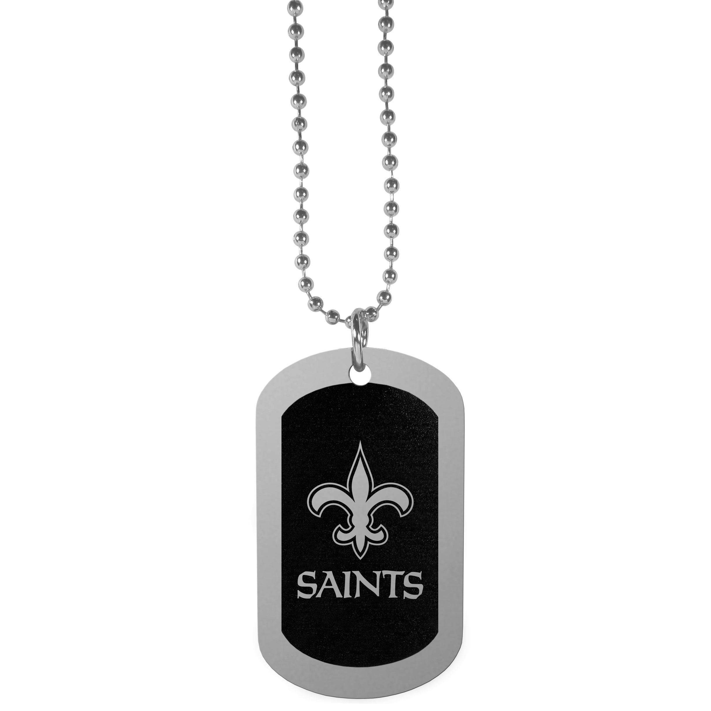 New Orleans Saints Chrome Tag Necklace    