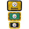 Pittsburgh Steelers Nested Serving Trays, 3pk