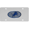 Detroit Lions Steel License Plate with Domed Emblem