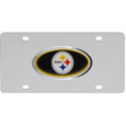 Pittsburgh Steelers Steel License Plate with Domed Emblem