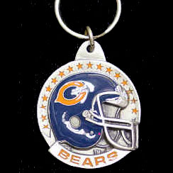 Chicago Bears Carved Metal Key Chain    