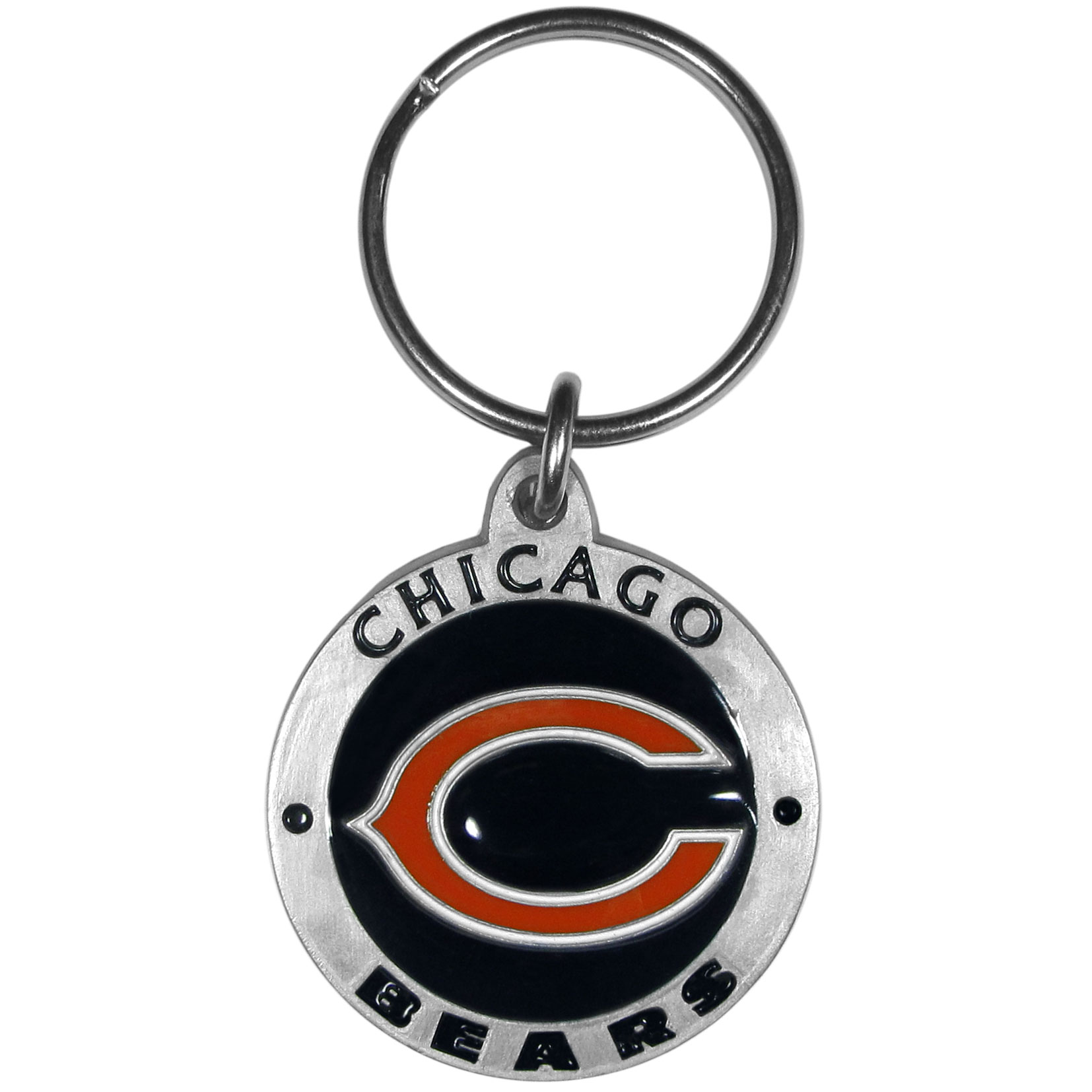 Chicago Bears Carved Metal Key Chain    