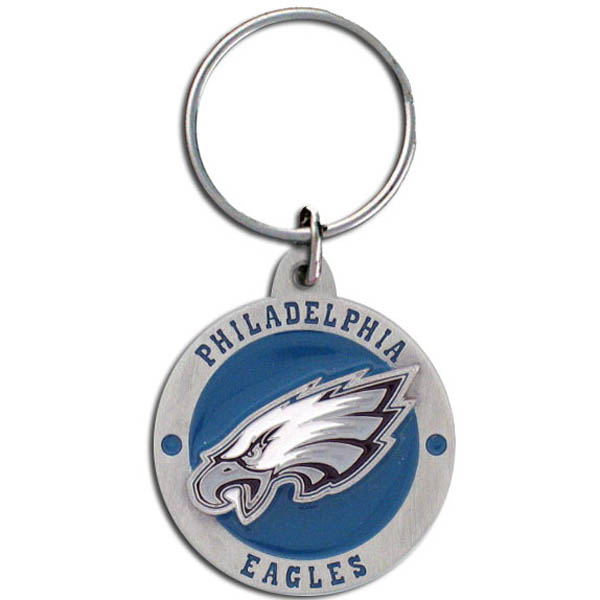 Philadelphia Eagles Carved Metal Key Chain    