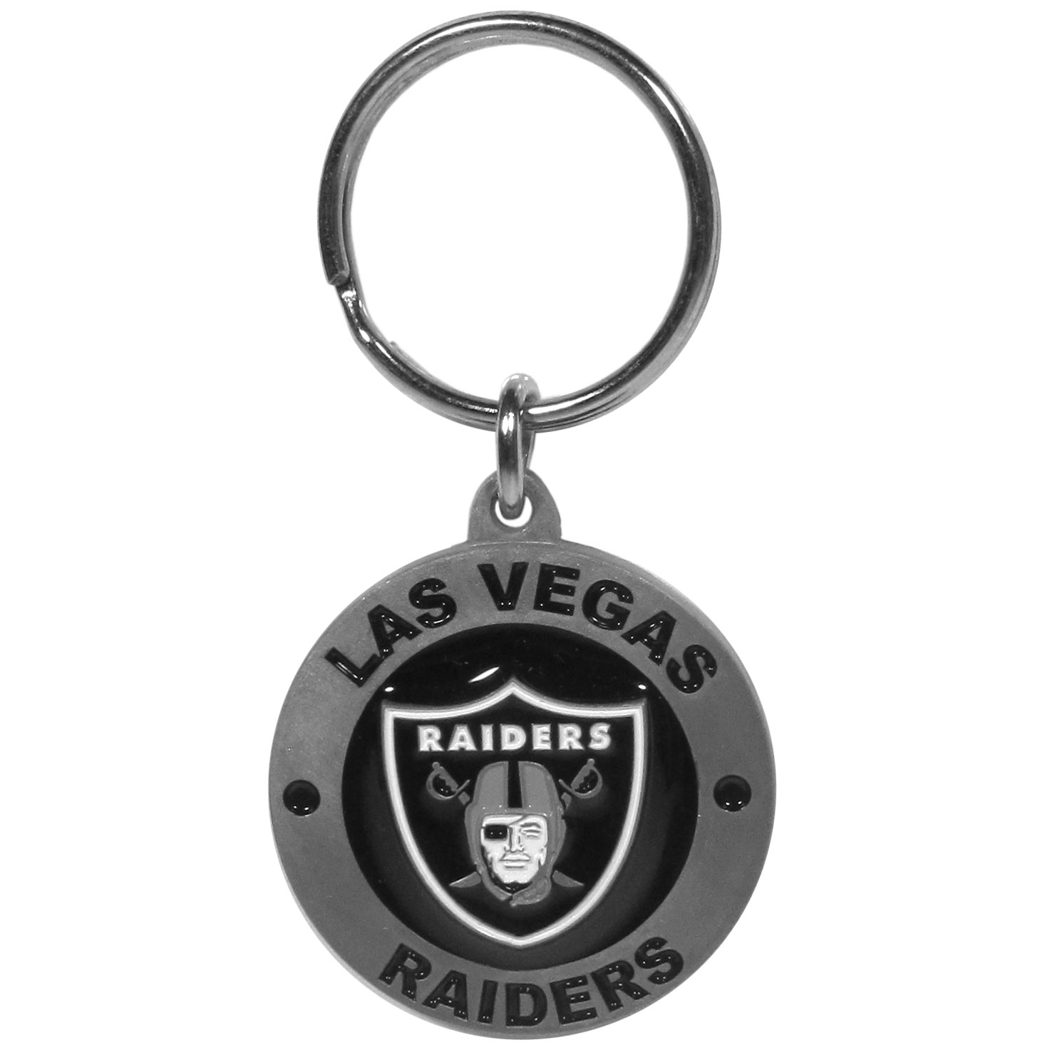 Las Vegas Raiders Carved Metal Key Chain    