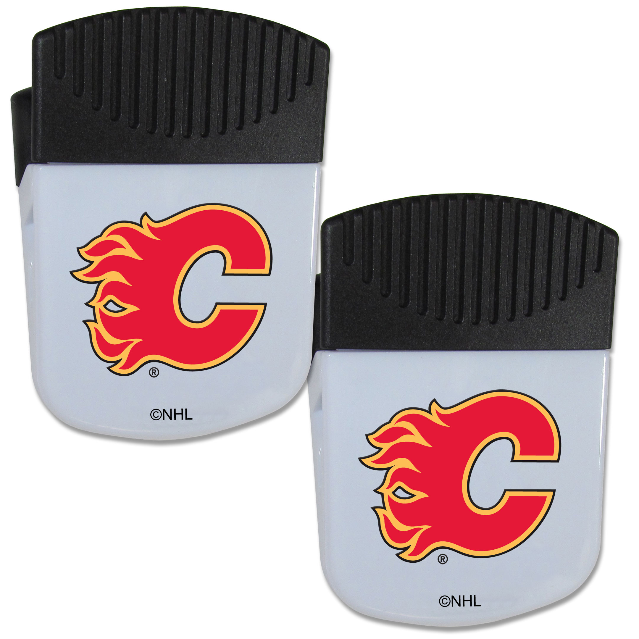 Calgary Flames? Chip Clip Magnet with Bottle Opener, 2 pack    