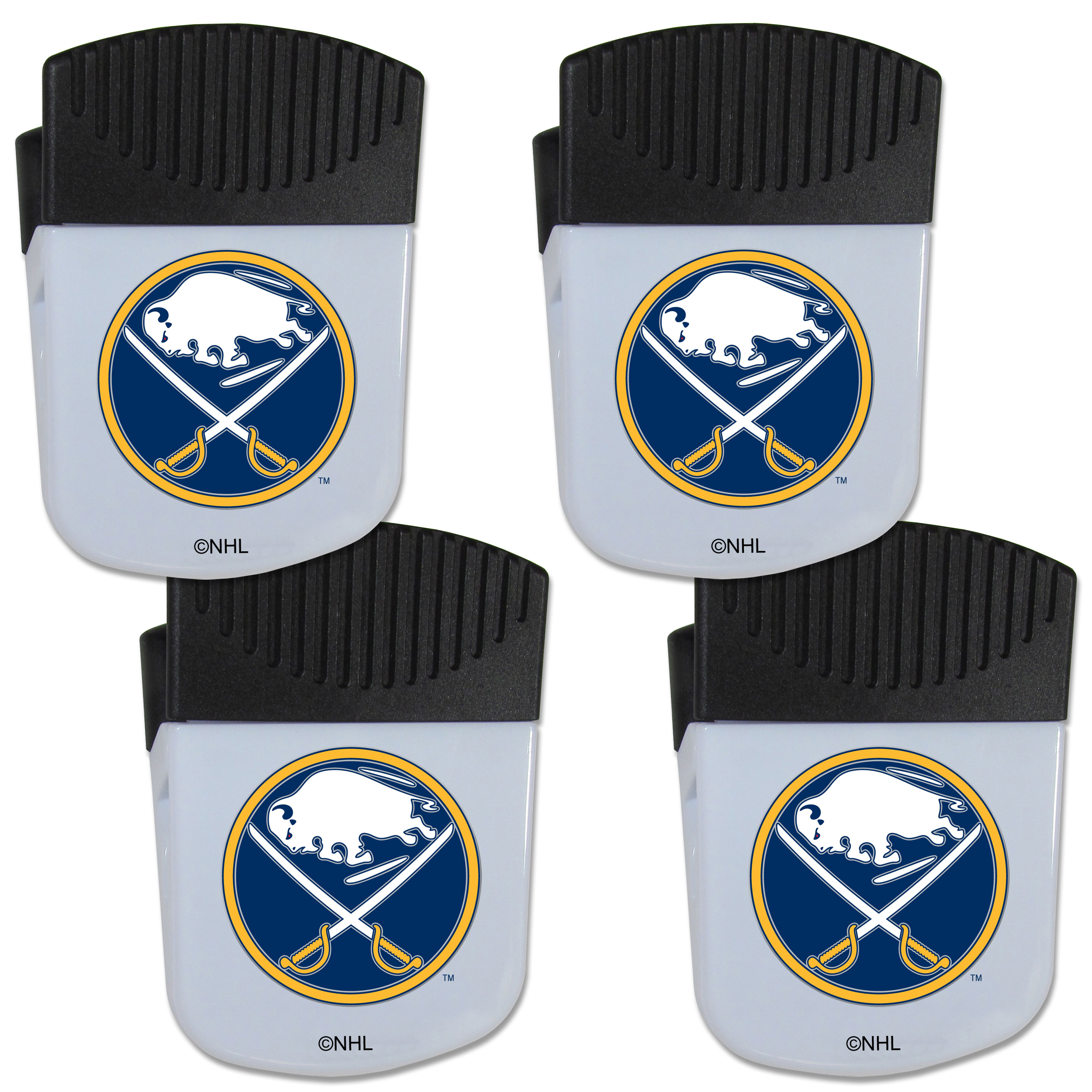 Buffalo Sabres? Chip Clip Magnet with Bottle Opener, 4 pack    