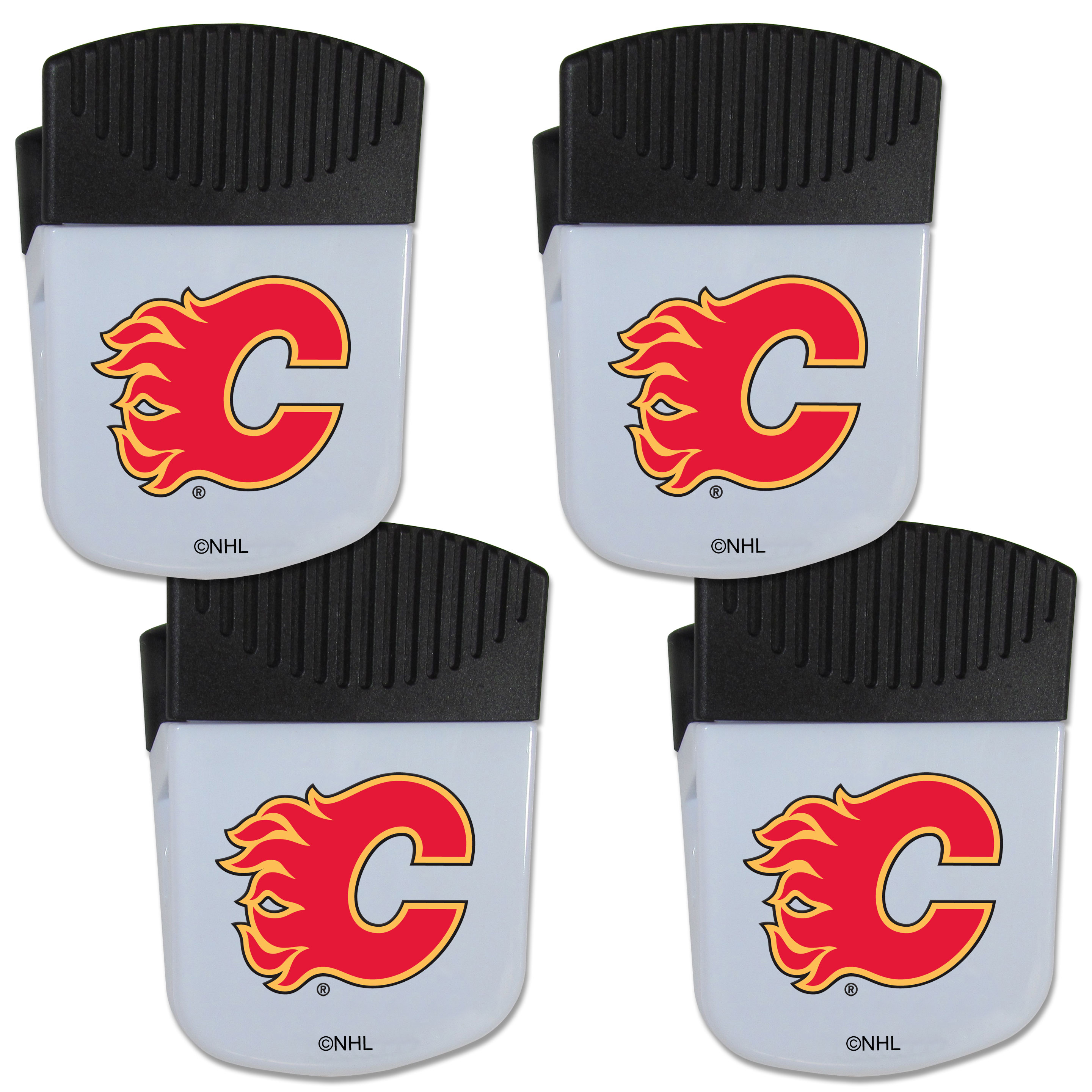 Calgary Flames? Chip Clip Magnet with Bottle Opener, 4 pack    