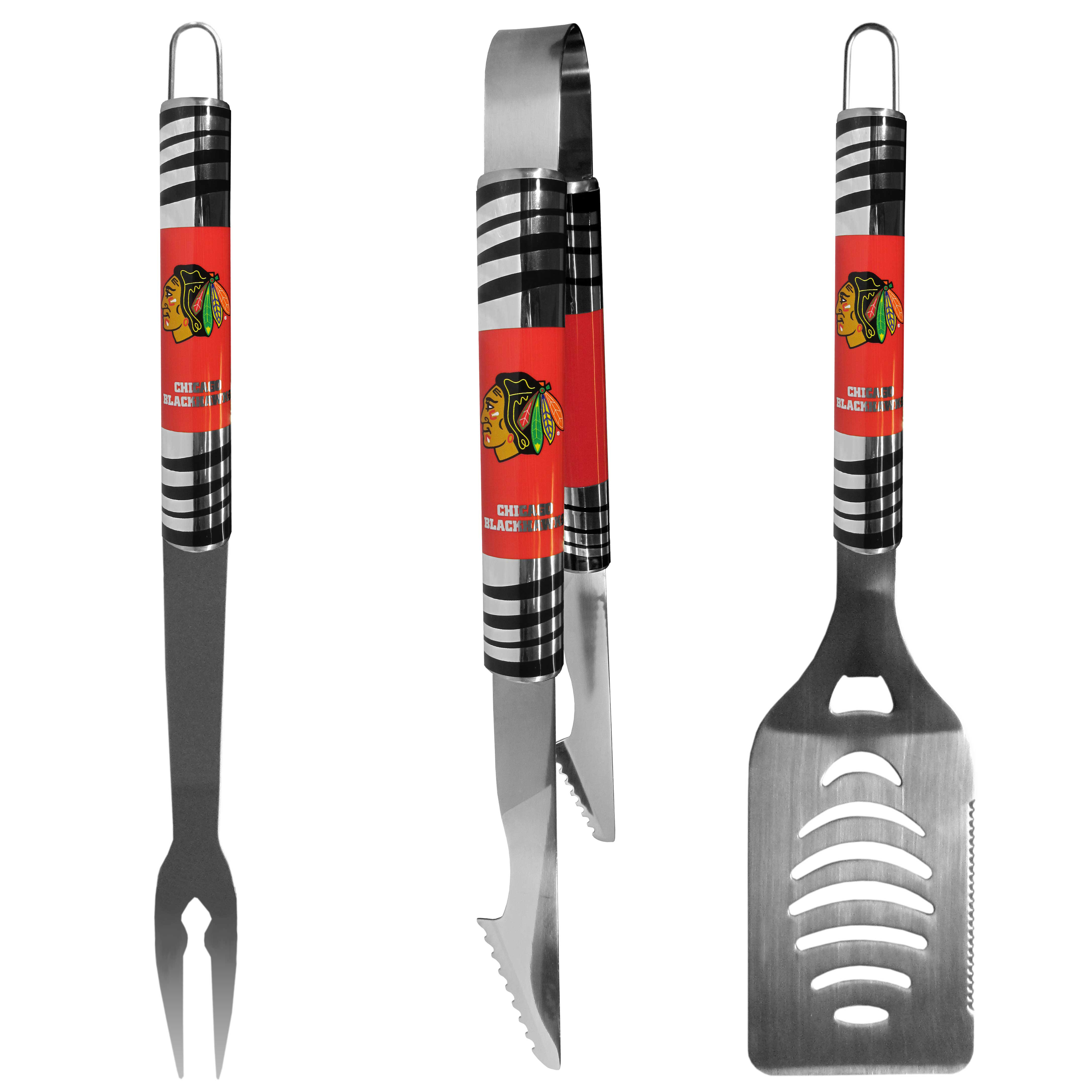 Chicago Blackhawks? 3 pc Tailgater BBQ Set    