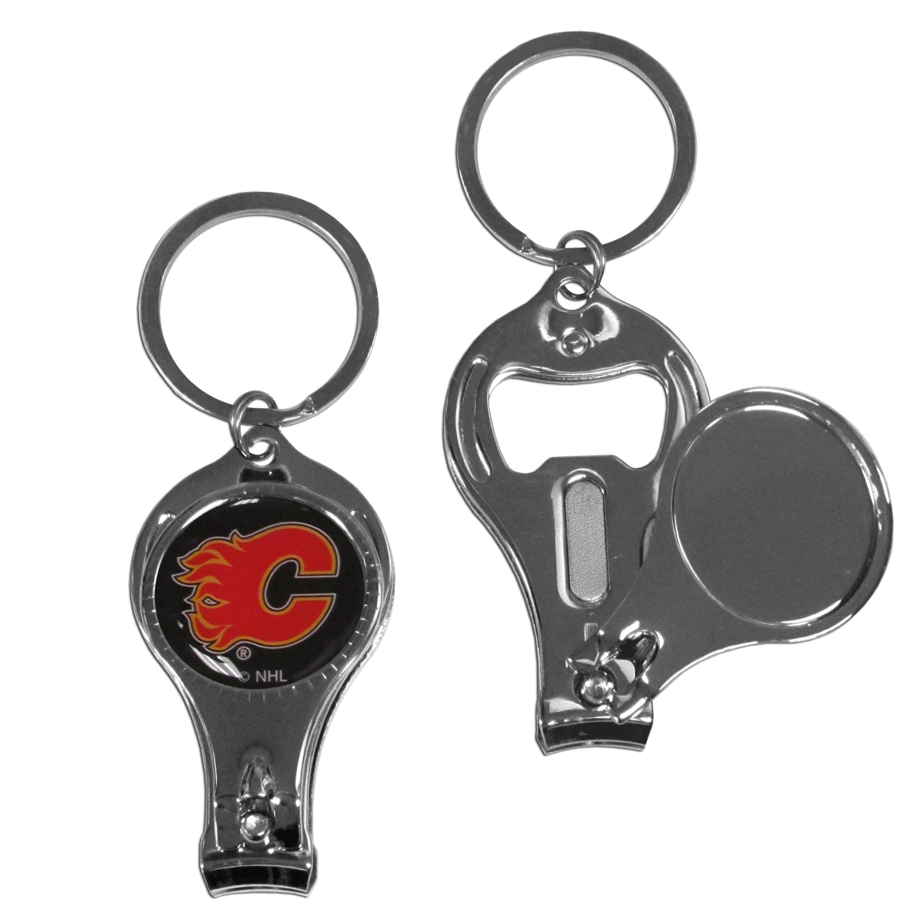 Calgary Flames? Nail Care/Bottle Opener Key Chain    