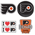Philadelphia Flyers® 5 pack of 4 inch Decals