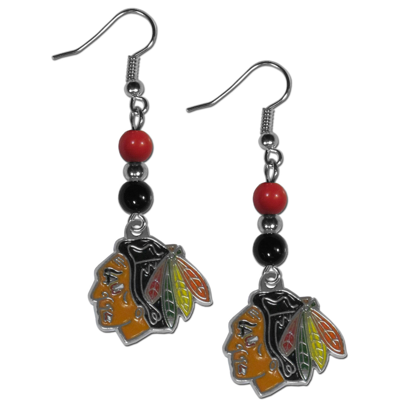 Chicago Blackhawks? Fan Bead Dangle Earrings    