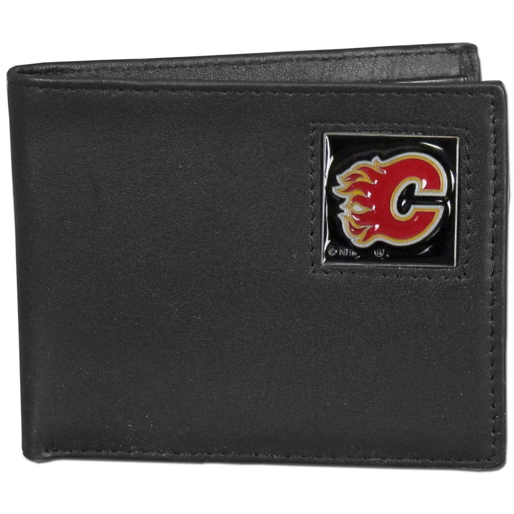 Calgary Flames? Leather Bi-fold Wallet    