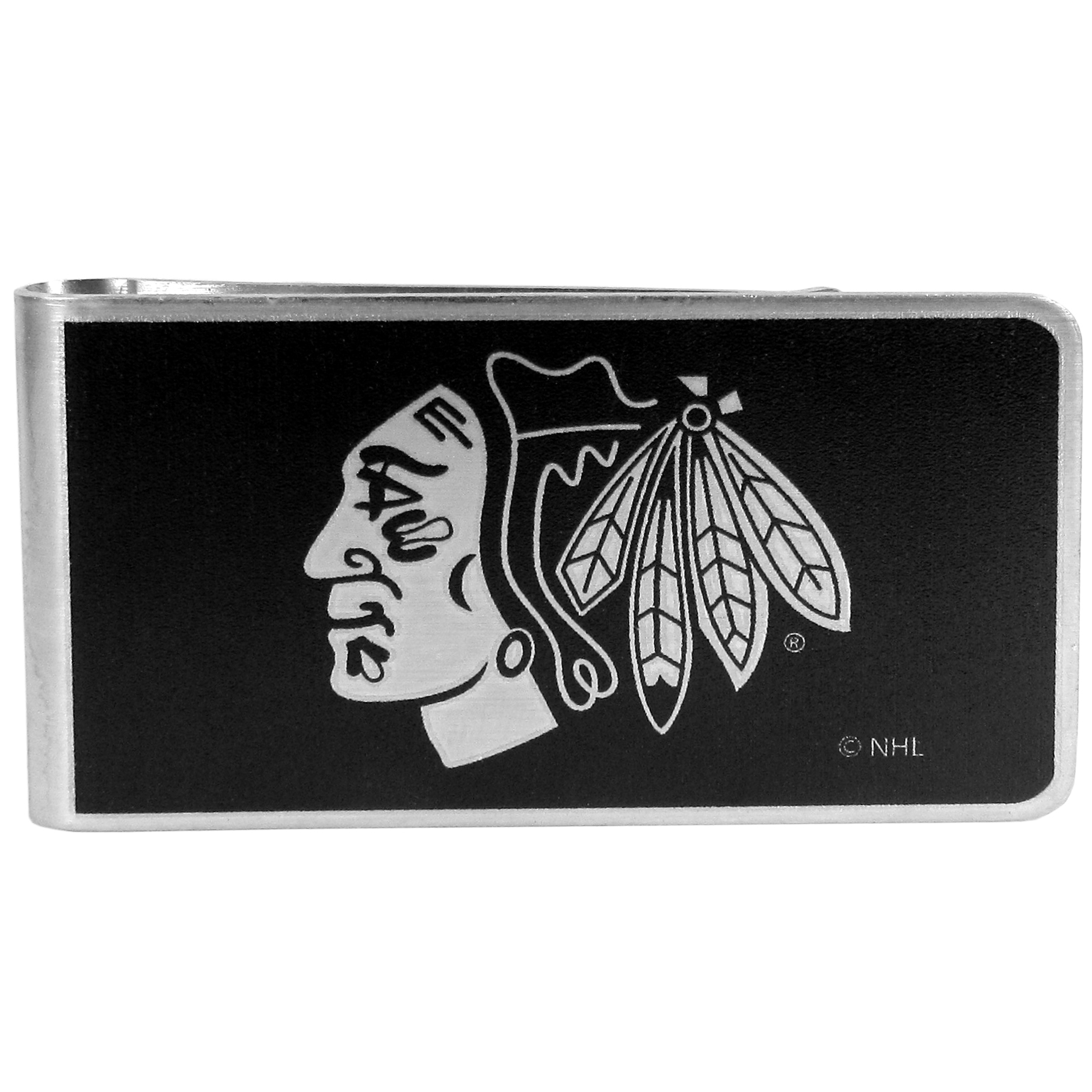 Chicago Blackhawks? Black and Steel Money Clip    