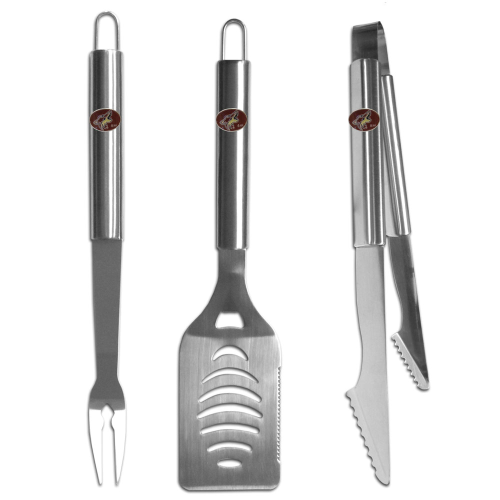 Arizona Coyotes? 3 pc Stainless Steel BBQ Set    