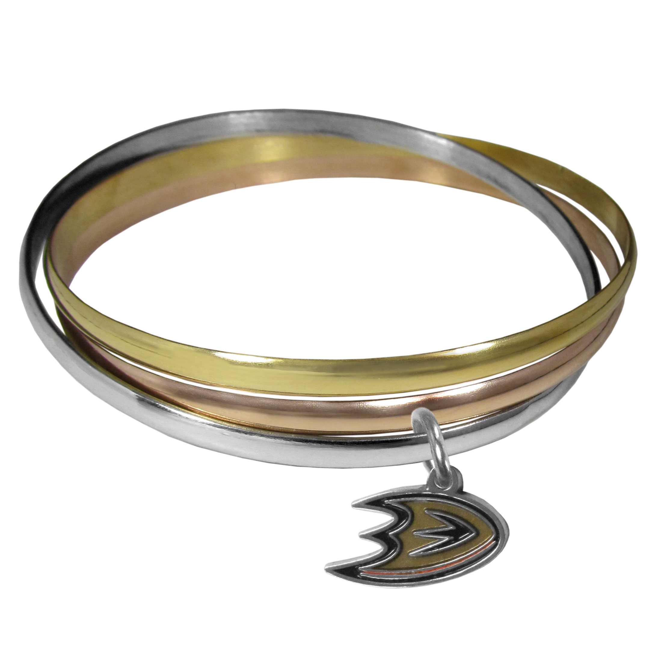 Anaheim Ducks? Tri-color Bangle Bracelet    