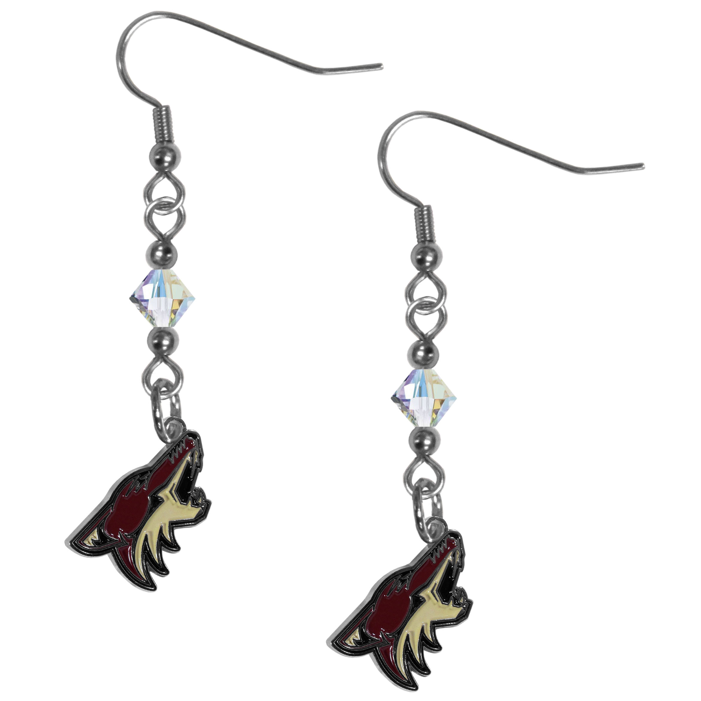 Arizona Coyotes? Crystal Dangle Earrings    