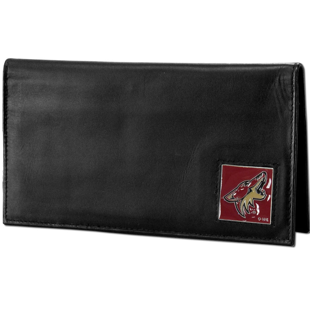 Arizona Coyotes? Deluxe Leather Checkbook Cover    