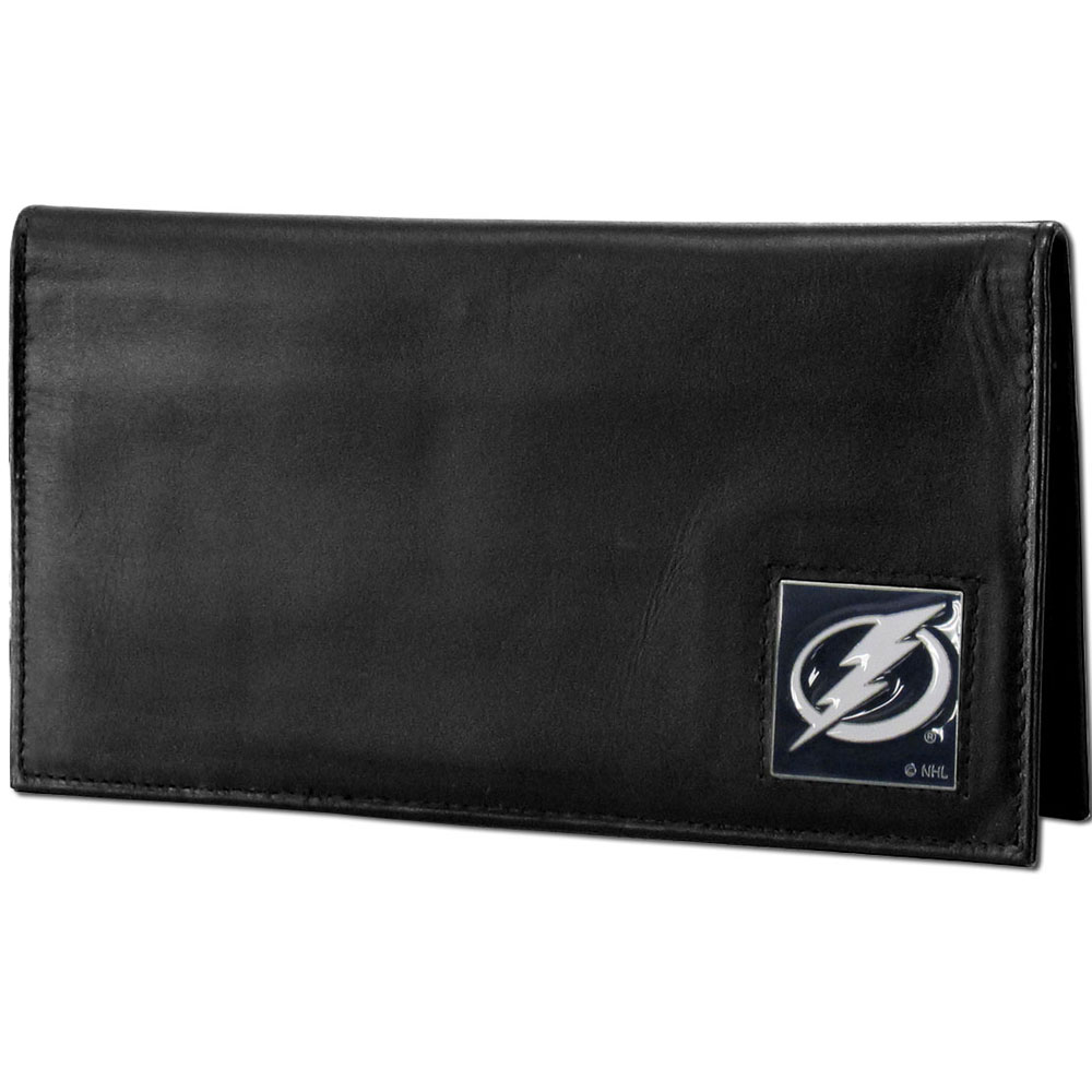 Tampa Bay LightningŪ Deluxe Leather Checkbook Cover