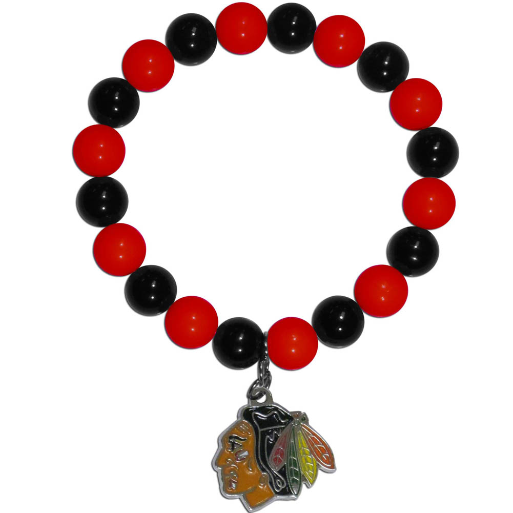 Chicago Blackhawks? Fan Bead Bracelet    