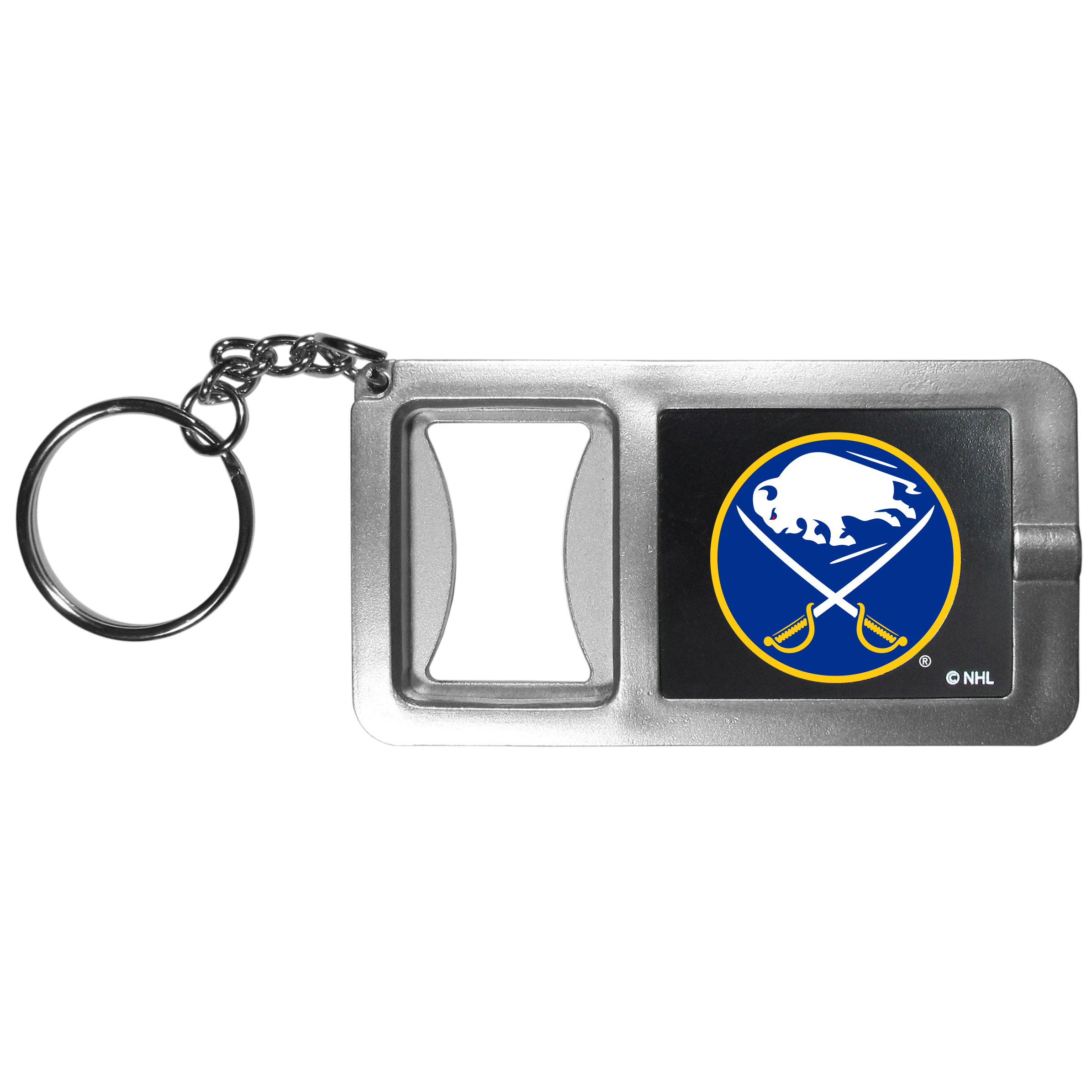 Buffalo Sabres? Flashlight Key Chain with Bottle Opener    