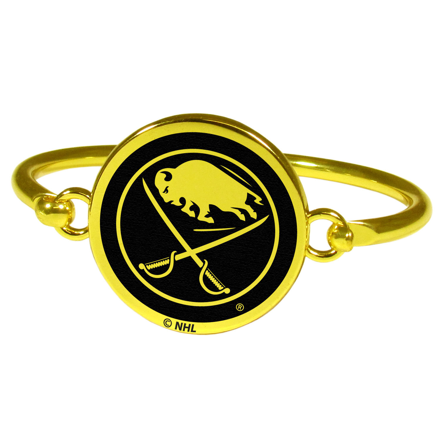 Buffalo Sabres? Gold Tone Bangle Bracelet    