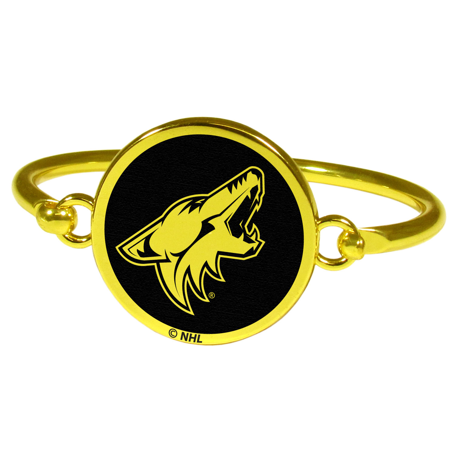 Arizona Coyotes? Gold Tone Bangle Bracelet    