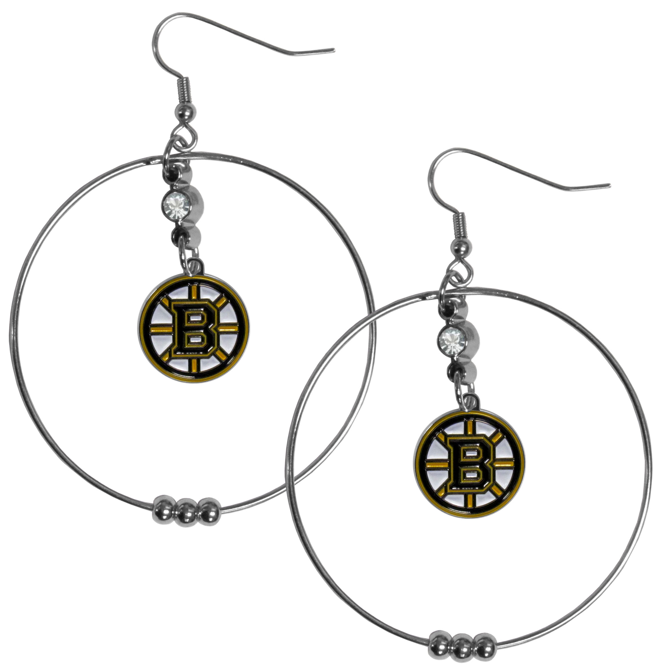 Boston Bruins? 2 Inch Hoop Earrings    