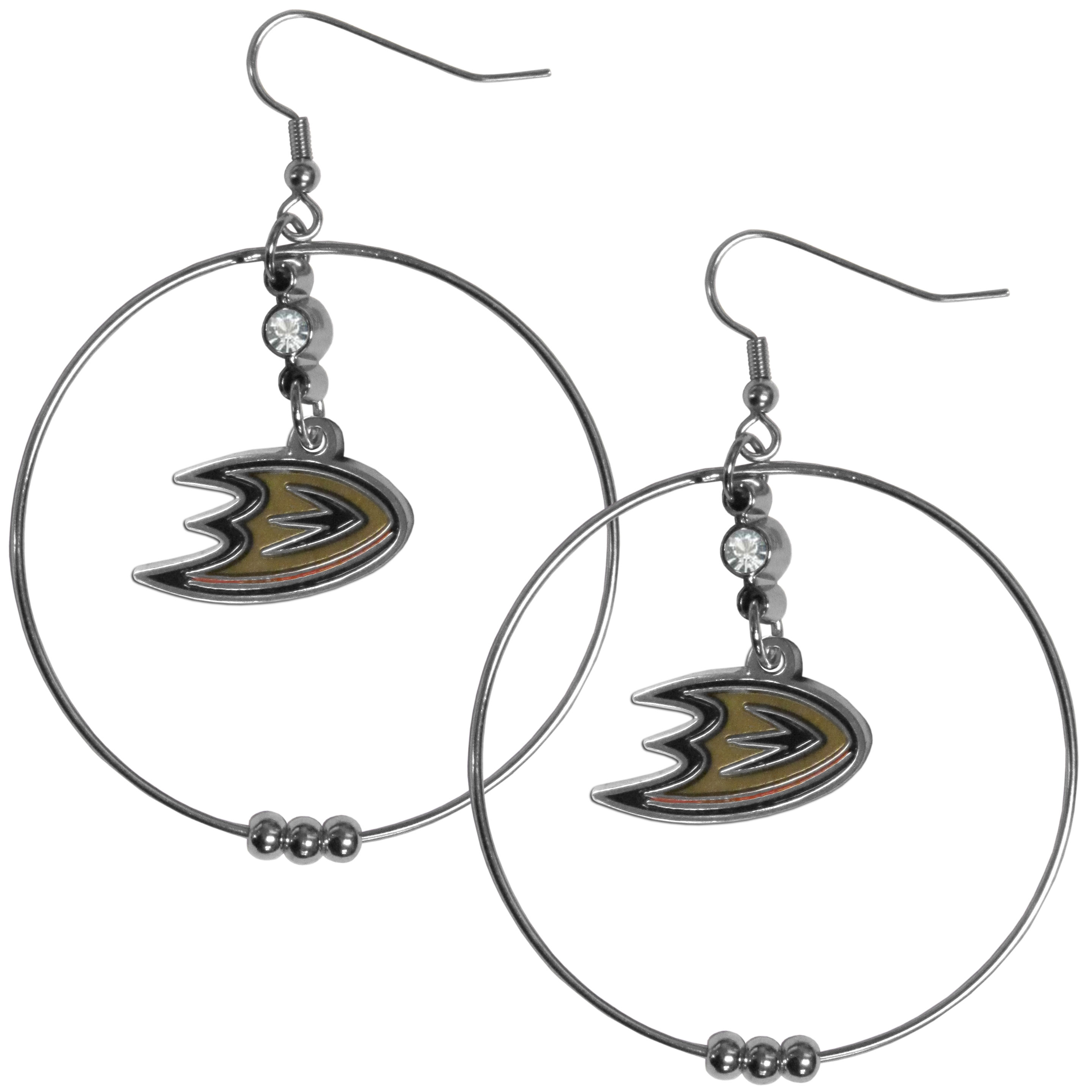 Anaheim Ducks? 2 Inch Hoop Earrings    