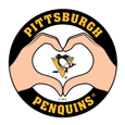 Pittsburgh Penguins® Heart Hands Decal