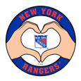 New York Rangers® Heart Hands Decal