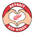 Detroit Red Wings® Heart Hands Decal