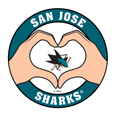 San Jose Sharks® Heart Hands Decal