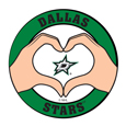 Dallas Starsâ„¢ Heart Hands Decal