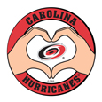 Carolina Hurricanes® Heart Hands Decal