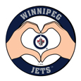 Winnipeg Jetsâ„¢ Heart Hands Decal