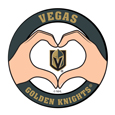 Vegas Golden Knights® Heart Hands Decal