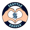 Seattle Kraken Heart Hands Decal