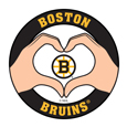 Boston Bruins® Heart Hands Decal