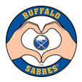 Buffalo Sabres® Heart Hands Decal