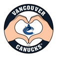 Vancouver Canucks® Heart Hands Decal