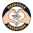 Nashville Predators® Heart Hands Decal