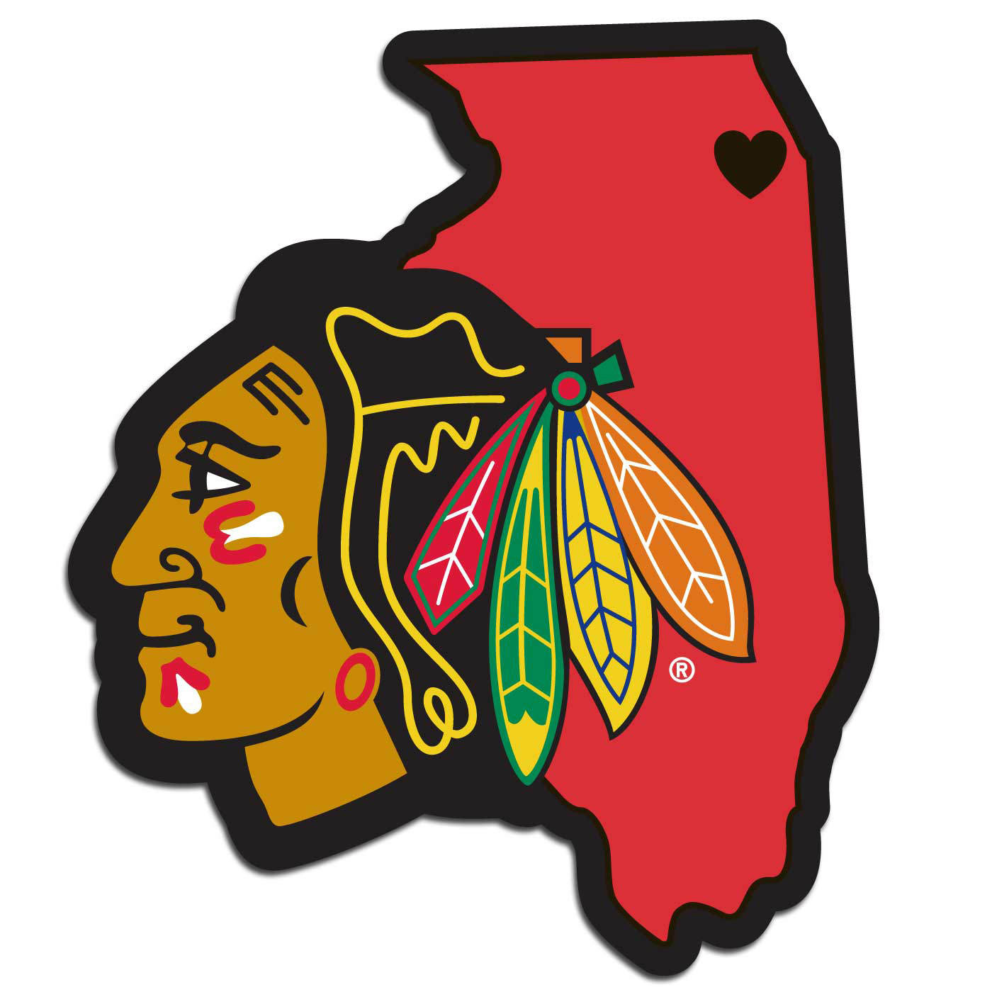 Chicago Blackhawks? Home State Decal    