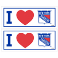 New York Rangers® I Heart Bumper Style Decal, 2 pack