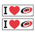 Carolina Hurricanes® I Heart Bumper Style Decal, 2 pack