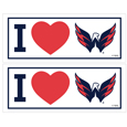 Washington Capitals® I Heart Bumper Style Decal, 2 pack