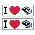 Utah Mammoth® I Heart Bumper Style Decal, 2 pack