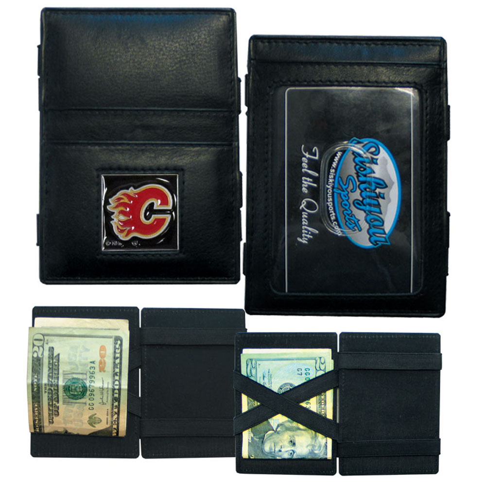 Calgary Flames? Leather Jacob's Ladder Wallet    